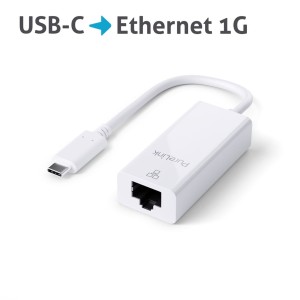 PureLink IS260 iSeries adapter USB-C/Ethernet, biały