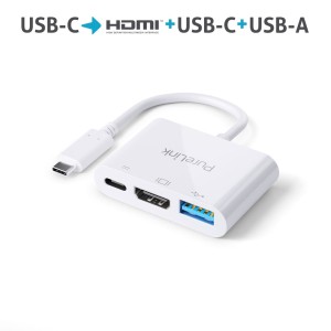 PureLink IS270 iSeries adapter 4K USB-C/HDMI, USB-C, USB-A, biały
