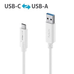PureLink IS2610-005 iSeries kabel USB-C/USB-A 3.1 (Gen 2) 10Gbps, 0,5m, biały (1)