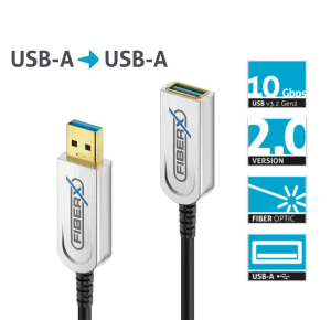 PureLink FiberX FXI650-030 przedłużacz światłowodowy USB 3.2 (Gen 2x1) USB-A USB-A 10Gbps 30m