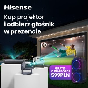 Projektor Hisense PX3-PRO + głośnik Party Pocket HP160 gratis
