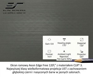 Elite Screens AEON EDGE FREE 120CALI   CLR3 / 16:9 (1)