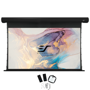 Elite Screens Saker Tab Tension SKT135UHW-E6 MaxWhite FG, 299 x 168cm, 16:9, czarny top 15cm, 16:9 czarna kaseta ekran elektryczny z napinaczami