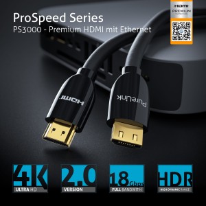 PureLink ProSpeed PS3000-050 - kabel HDMI 4K/UHD HDR 18Gbps 5,0m