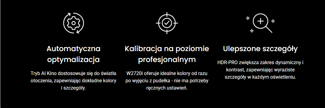 Cechy BenQ W2720i